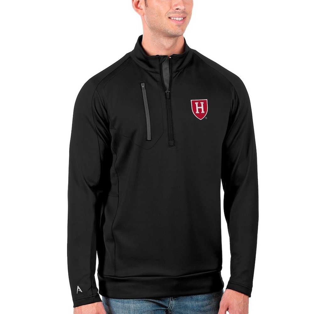 NWT‎ Antigua Brand Harvard 1/4 Zip Pullover Size 3XLT Black Red Logo $90 MSRP